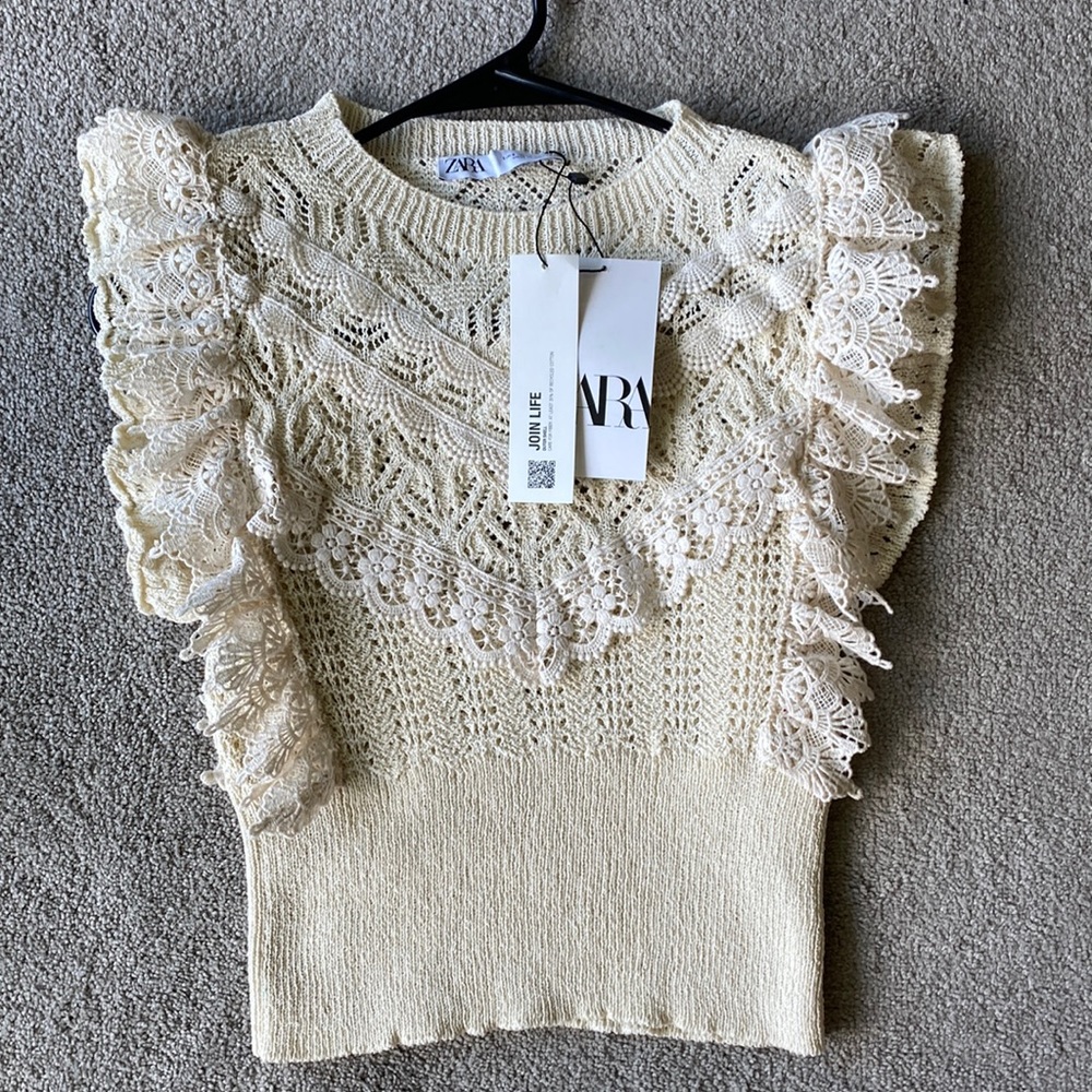 Zara Join Life Crochet Top
